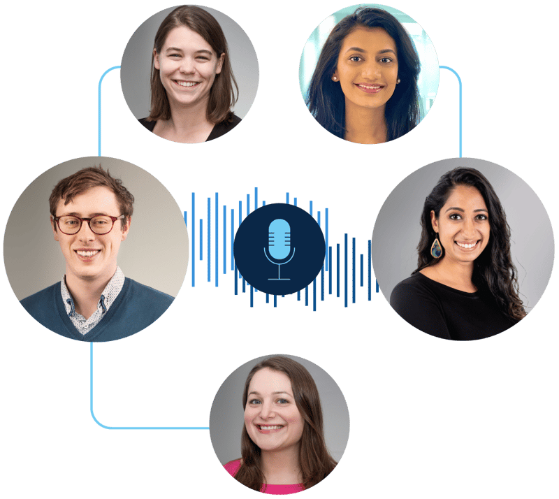 Dan Titmuss, Priya Iyer Doshi, Molly Shoemaker, Snehi Bhatt, and Ali Blount Headshots